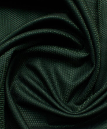 Godstra Men's Terry Rayon Structured 3.75 Meter Unstitched Suiting Fabric (Green)