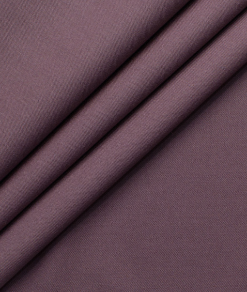 Italian Channel Men's Terry Rayon Solids 3.75 Meter Unstitched Suiting Fabric (Grape Purple)