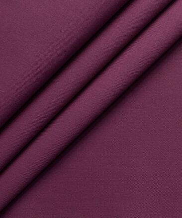 Italian Channel Men's Terry Rayon Solids 3.75 Meter Unstitched Suiting Fabric (Magenta)