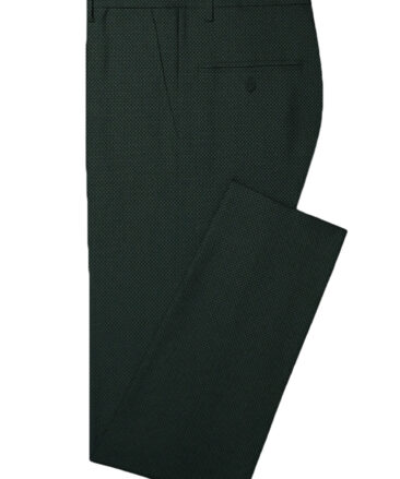 Italian Channel Men's Terry Rayon Structured 3.75 Meter Unstitched Suiting Fabric (Dark Green)