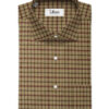 Ocm Men's Acrylic Wool Checks 2.25 Meter Unstitched Shirting Fabric (Beige & Red)