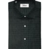 Ocm Men's Acrylic Wool Checks 2.25 Meter Unstitched Shirting Fabric (Grey & Black)