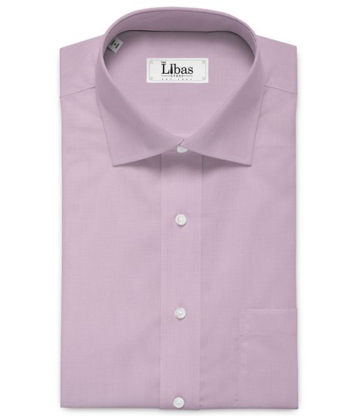 Raymond Men's Premium Cotton Solids 2.25 Meter Unstitched Shirting Fabric (Blush Pink)