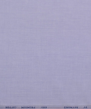 Raymond Men's Premium Cotton Solids 2.25 Meter Unstitched Shirting Fabric (Heather Purple)