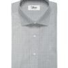 Soktas Men's Giza Cotton Checks 2.25 Meter Unstitched Shirting Fabric (White & Grey)