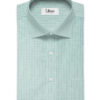 Cotton Fusion Men's Cotton Blend Wrinkle Free Checks 2.25 Meter Unstitched Shirting Fabric (Mint Green)