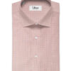 Cotton Fusion Men's Cotton Blend Wrinkle Free Checks 2.25 Meter Unstitched Shirting Fabric (Pink)