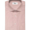 Cotton Fusion Men's Cotton Blend Wrinkle Free Striped 2.25 Meter Unstitched Shirting Fabric (Pink)