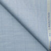 J.Hampstead Men's Polyester Viscose Checks 3.75 Meter Unstitched Suiting Fabric (Sky Blue)