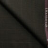 J.Hampstead Men's Polyester Viscose Checks 3.75 Meter Unstitched Suiting Fabric (Dark Brown)