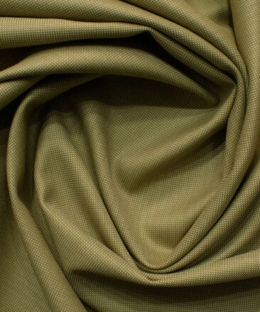 J.Hampstead Men's Polyester Viscose Structured 3.75 Meter Unstitched Suiting Fabric (Beige)