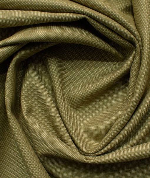 J.Hampstead Men's Polyester Viscose Structured 3.75 Meter Unstitched Suiting Fabric (Beige)