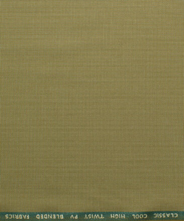 J.Hampstead Men's Polyester Viscose Structured 3.75 Meter Unstitched Suiting Fabric (Beige)