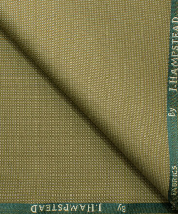 J.Hampstead Men's Polyester Viscose Structured 3.75 Meter Unstitched Suiting Fabric (Beige)