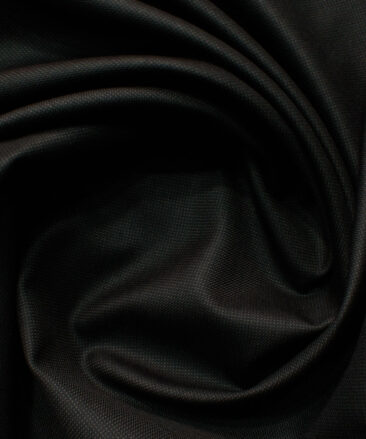 J.Hampstead Men's Polyester Viscose Structured 3.75 Meter Unstitched Suiting Fabric (Dark Brown)