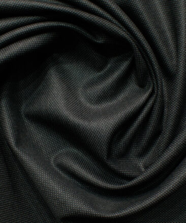 J.Hampstead Men's Polyester Viscose Structured 3.75 Meter Unstitched Suiting Fabric (Dark Worsted Grey)