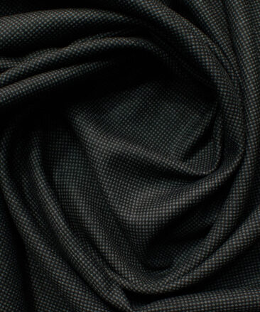 J.Hampstead Men's Polyester Viscose Structured 3.75 Meter Unstitched Suiting Fabric (Dark Grey)