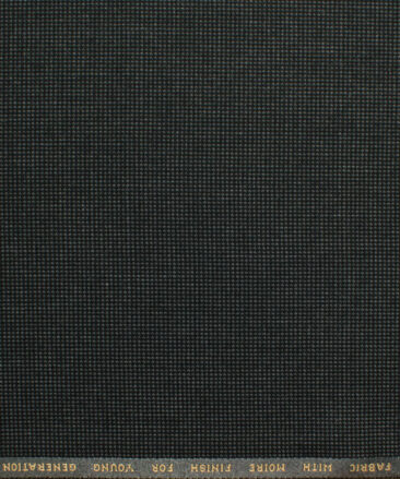 J.Hampstead Men's Polyester Viscose Structured 3.75 Meter Unstitched Suiting Fabric (Dark Grey)