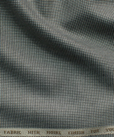 J.Hampstead Men's Polyester Viscose Structured 3.75 Meter Unstitched Suiting Fabric (Grey)