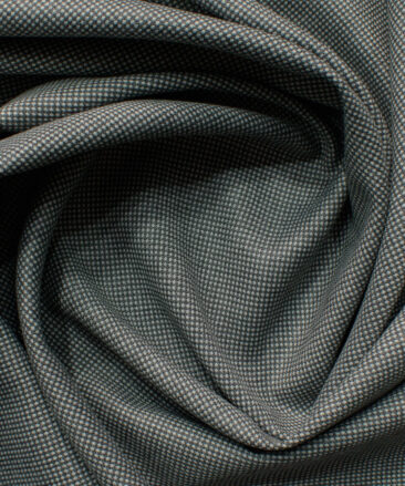 J.Hampstead Men's Polyester Viscose Structured 3.75 Meter Unstitched Suiting Fabric (Grey)