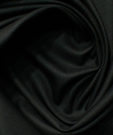 J.Hampstead Men's Polyester Viscose Structured 3.75 Meter Unstitched Suiting Fabric (Blackish Grey)