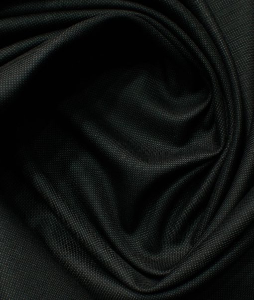 J.Hampstead Men's Polyester Viscose Structured 3.75 Meter Unstitched Suiting Fabric (Blackish Grey)