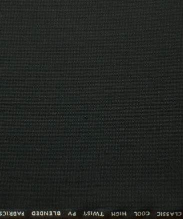 J.Hampstead Men's Polyester Viscose Structured 3.75 Meter Unstitched Suiting Fabric (Blackish Grey)