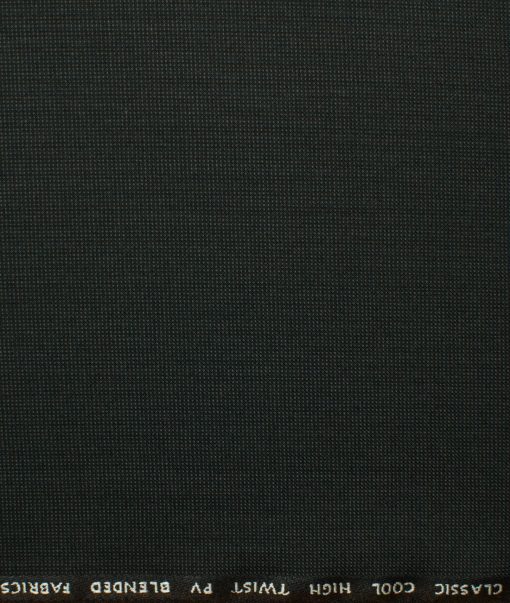 J.Hampstead Men's Polyester Viscose Structured 3.75 Meter Unstitched Suiting Fabric (Blackish Grey)