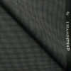 J.Hampstead Men's Polyester Viscose Structured 3.75 Meter Unstitched Suiting Fabric (Black & Light Grey)