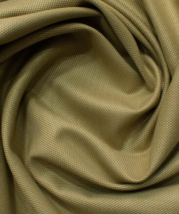 J.Hampstead Men's Polyester Viscose Structured 3.75 Meter Unstitched Suiting Fabric (Tan Beige)