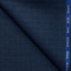 J.Hampstead Men's 45% Wool Checks Super 100's1.30 Meter Unstitched Trouser Fabric (Dark Royal Blue)