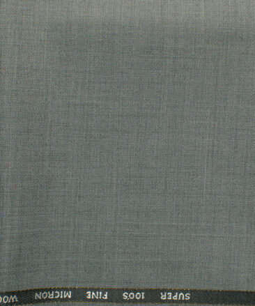 J.Hampstead Men's 45% Wool Structured Super 100's1.30 Meter Unstitched Trouser Fabric (Grey)