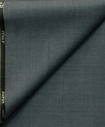 J.Hampstead Men's 45% Wool Checks Super 120's1.30 Meter Unstitched Trouser Fabric (Grey)