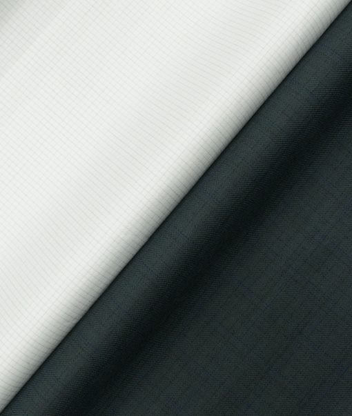 Combo of Unstitched Tessitura Monti White 1.60 Meter Shirt and Raymond Dark Green 1.25 Meter Trouser Fabric