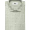 Birla Century Men's 100% Cotton Checks 2.25 Meter Unstitched Shirting Fabric (White & Brown)