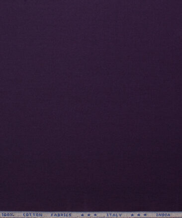 Donear Men's 100% Cotton Solids 2.25 Meter Unstitched Shirting Fabric (Dark Purple)