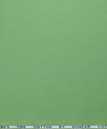 Donear Men's 100% Cotton Solids 2.25 Meter Unstitched Shirting Fabric (Olive Green)