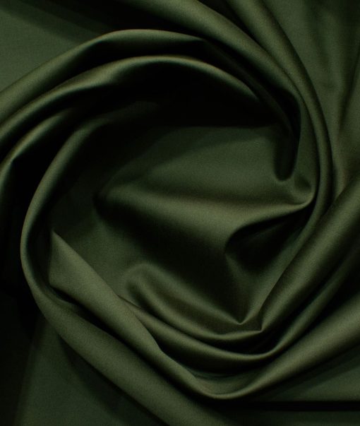 Donear Men's 100% Cotton Solids 2.25 Meter Unstitched Shirting Fabric (Seaweed Green)