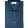 Donzito Men's 100% Cotton Printed 2.25 Meter Unstitched Shirting Fabric (Dark Royal Blue)