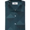 Italian Channel Men's Terry Rayon Printed 2.25 Meter Unstitched Shirting Fabric (Sea Green)