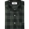 Tessitura Monti Men's Giza Cotton Checks 2.25 Meter Unstitched Shirting Fabric (Black)