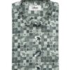 Nemesis Men's Giza Cotton Printed 2.25 Meter Unstitched Shirting Fabric (White & Grey)