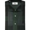 Soktas Men's Giza Cotton Checks 2.25 Meter Unstitched Shirting Fabric (Green & Grey)