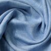 Linen Club Men's Pure Linen 60 LEA Self Design 2.25 Meter Unstitched Shirting Fabric (Blue)