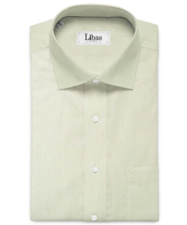 Linen Club Men's Pure Linen 60 LEA Solids 2.25 Meter Unstitched Shirting Fabric (Cream)