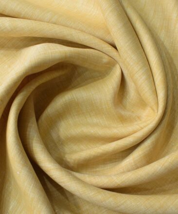 Linen Club Men's Pure Linen 60 LEA Self Design 2.25 Meter Unstitched Shirting Fabric (Latte Beige)