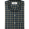 Cadini Men's Pure Cotton Checks 2.25 Meter Unstitched Shirting Fabric (Dark Blue)