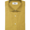 Cadini Men's Pure Cotton Checks 2.25 Meter Unstitched Shirting Fabric (Mustard Yellow)