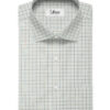 Cadini Men's Pure Cotton Checks 2.25 Meter Unstitched Shirting Fabric (White & Black)