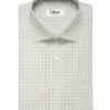 Cadini Men's Pure Cotton Checks 2.25 Meter Unstitched Shirting Fabric (White & Brown)